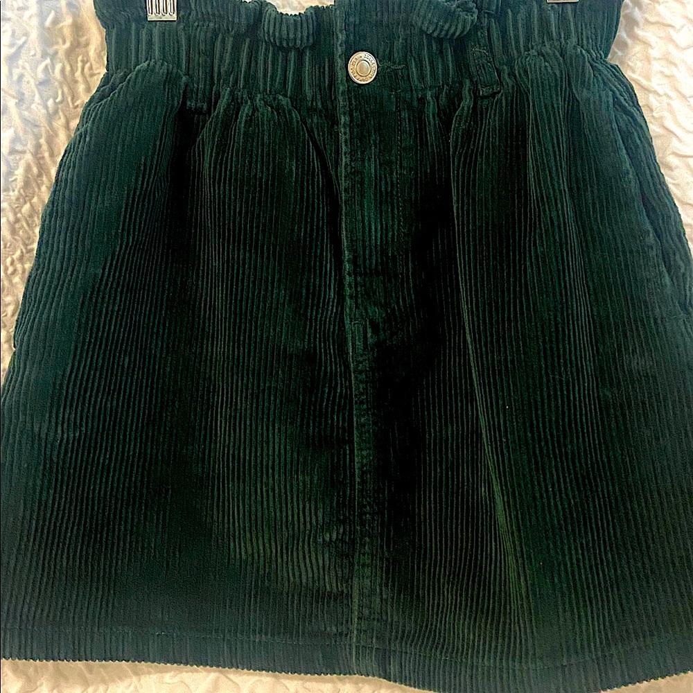 Green  Corduroy Skirt